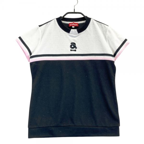 サイズ：36 ARCHIVIO アルチビオ 2022年モデル クルーネック パイル切替 半袖Tシャツ  ホワイト系 [240101343431] ゴルフウェア レディース ストスト ARCHIVIO アルチビオ 2022年モデル クルーネック パイル切替