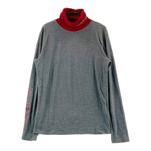 サイズ：50 MARK&amp;LONA マークアンドロナ  タートルネック長袖Tシャツ  グレー系 [240101442865] ゴルフウェア メンズ ストスト MARK&LONA マークアンドロナ タートルネック長袖Tシャツ グレー