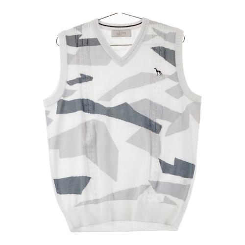 1PIU1UGUALE3 GOLF GRK048 ニットベスト 総柄 カーキ系 サイズ