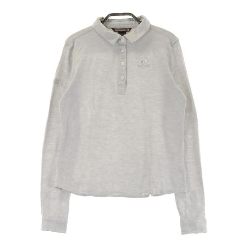 サイズ：40 ZOY ゾーイ 071604010 長袖ポロシャツ  グレー系 [240101416515] ゴルフウェア レディース ストスト ZOY ゾーイ 071604010 長袖ポロシャツ グレー系 サイズ：40