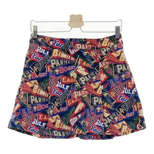 JACK BUNNY ジャックバニー インナー付スカート 総柄 ネイビー系