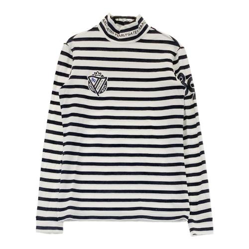 PEARLY GATES パーリーゲイツ モックネック 長袖Tシャツ ボーダー柄