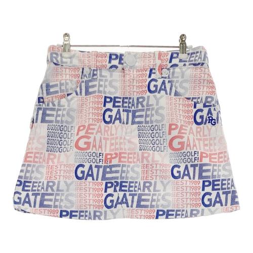 サイズ：1 PEARLY GATES パーリーゲイツ 2024年モデル ストレッチスカート 総柄 ホワイト系 [240101436425] ゴルフウェア レディース ストスト 2024年モデル 未使用品 PEARLYGATES グレー スカート パーリー