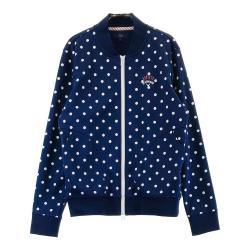 【大学生の特権】学生証で送料無料になる CALLAWAY ネイビー系 ドット柄 ジップジャケット キャロウェイ ジャンパー、ジャケット