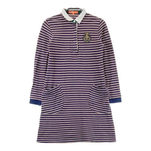サイズ：S BEAMS GOLF ビームスゴルフ  ハイネック 長袖Tシャツ ボーダー柄 ネイビー系 [240101420683] ゴルフウェア レディース ストスト BEAMS GOLF ビームスゴルフ ハイネック 長袖Tシャツ ボーダー柄
