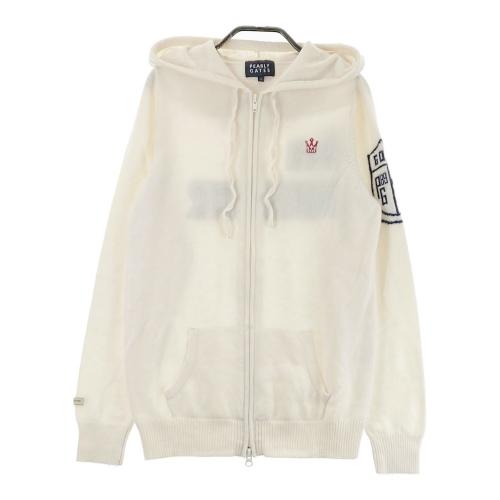 訳あり商品 PEARLY GATES パーリーゲイツ カシミヤ ジップパーカー ホワイト レディースウェア