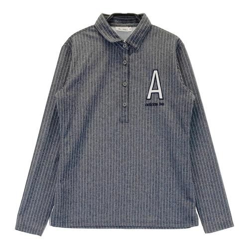 adidas ゴルフウェア ネイビー 長袖シャツ ストライプ アディダス(adidas) ゴルフウェア 長袖シャツ 3ストライプス