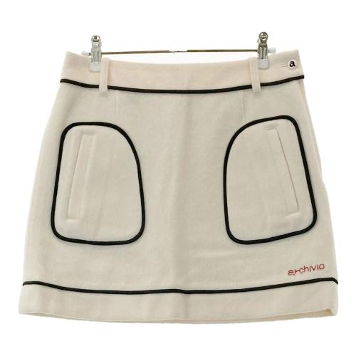 ARCHIVIO アルチビオ ; 蓄熱 ニットスカート 起毛 グレー系 サイズ：40