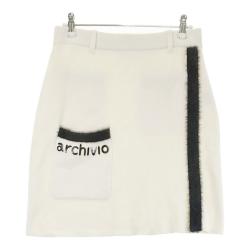 工場直売 ARCHIVIO アルチビオ サイズ：38 ホワイト系 ニットスカート スカート