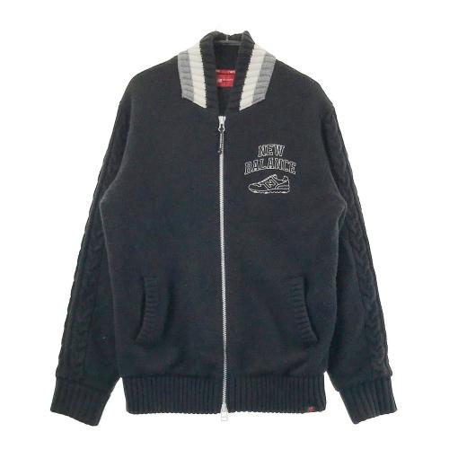 サイズ：7 NEW BALANCE GOLF ニューバランス  長袖ニットジャケット  ブラック系 [240101425646] ゴルフウェア メンズ ストスト NEW BALANCE GOLF ニューバランス 長袖ニットジャケット