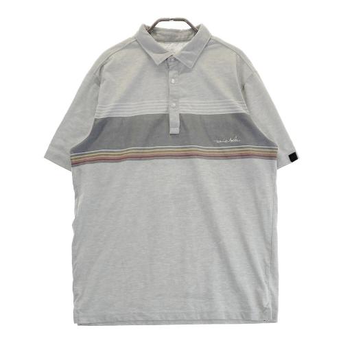 TRAVIS MATHEW トラビスマシュー 半袖ポロシャツ 花柄 グレー系