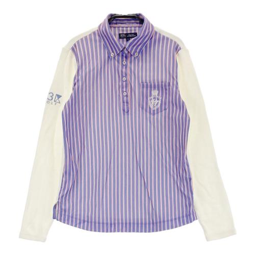 23区GOLF ニジュウサンクゴルフ 半袖ポロシャツ パープル系