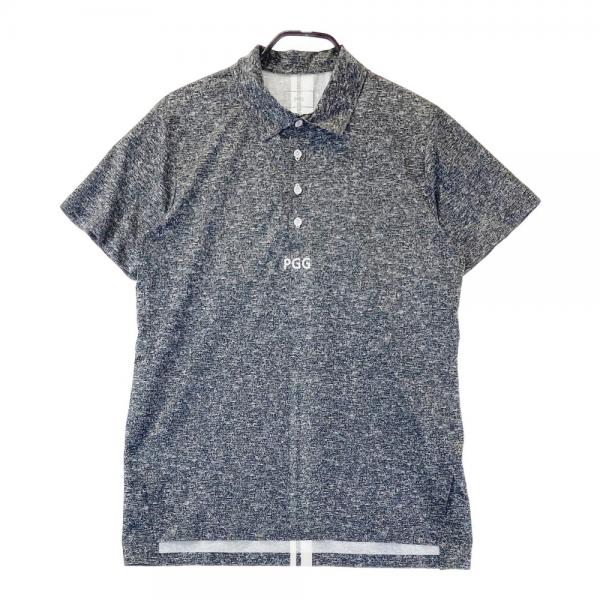 パーリーゲイツ PGGポリエステルメッシュロゴ総柄ポロシャツ