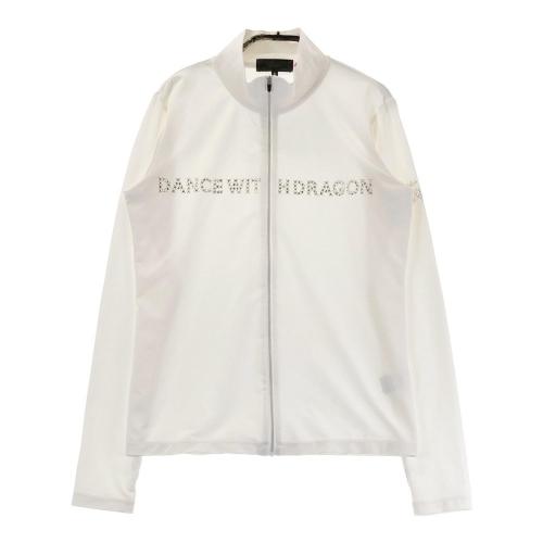 サイズ：4 DANCE WITH DRAGON ダンスウィズドラゴン  トラックジャケット  カーキ系 [240101450942] ゴルフウェア メンズ ストスト ダンスウィズドラゴン トラックジャケット 2way ラインストーン