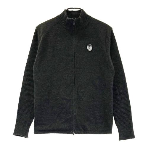 AND PER SE アンパスィ 裏地付 ニット ジャケット グレー系