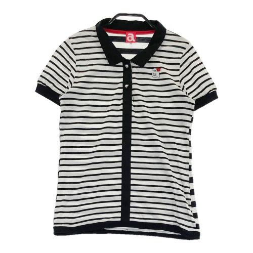ARCHIVIO アルチビオ ハイネック長袖 Tシャツ ボーダー柄 ホワイト系