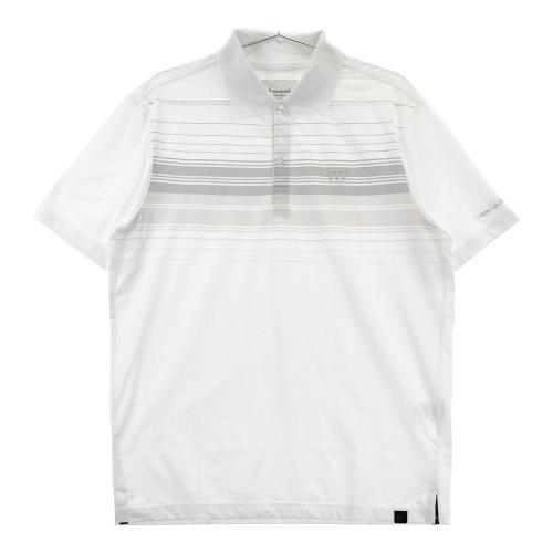 サイズ：M TRAVIS MATHEW トラビスマシュー  半袖 ポロシャツ ボーダー柄 ホワイト系 [240101464151] ゴルフウェア メンズ ストスト TRAVIS MATHEW トラビスマシュー 半袖 ポロシャツ ボーダー柄