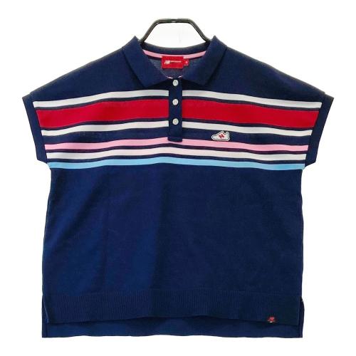 NEW BALANCE GOLF ニューバランス 半袖ポロシャツ ロゴ ボーダー