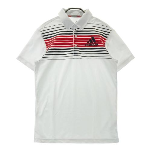 サイズ：XL ADIDAS GOLF アディダスゴルフ 2024年モデル IT0926 半袖ポロシャツ ボタンダウン  ホワイト系 [240101435432] ゴルフウェア メンズ ストスト ADIDAS GOLF アディダスゴルフ 2024年モデル IT0926 半袖