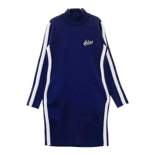 【KISS ON THE GREEN】ニットワンピース KISS ON THE GREEN キスオンザグリーン ニット 長袖ワンピース