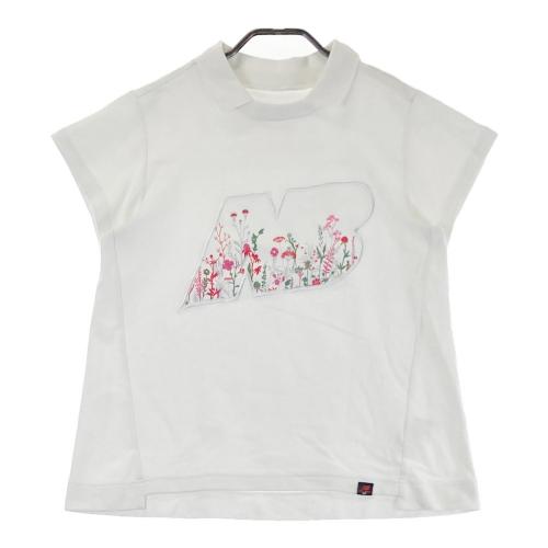サイズ：0 NEW BALANCE GOLF ニューバランス  ハイネック 半袖Tシャツ ロゴプリント  ホワイト系 [240101428458] ゴルフウェア レディース ストスト サイズ：0 NEW BALANCE GOLF ニューバランス ハイネック 半袖T