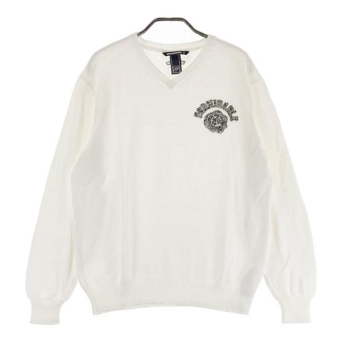 ZOY - coco 中古 ゾーイ ZOY メンズ セーター 2(L) ホワイト 白×グレー 長袖 裏地付き ニット プルオーバー 中古 メンズ ゾーイ ZOY セーター 2(L) ホワイト 白×グレー 長袖