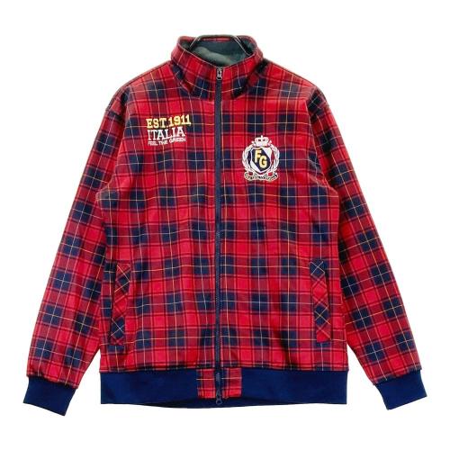 サイズ：M FILA GOLF フィラゴルフ  ジップジャケット チェック柄 ネイビー系 [240101460744] ゴルフウェア レディース ストスト FILA GOLF フィラゴルフ ジップジャケット チェック柄 ネイビー