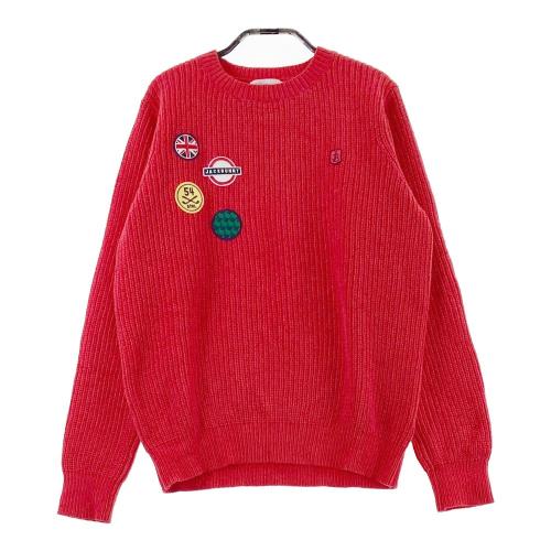 サイズ：1 JACK BUNNY ジャックバニー  ニットセーター  レッド系 [240101447784] ゴルフウェア レディース ストスト JACK BUNNY ジャックバニー ニットセーター レッド系 サイズ：1