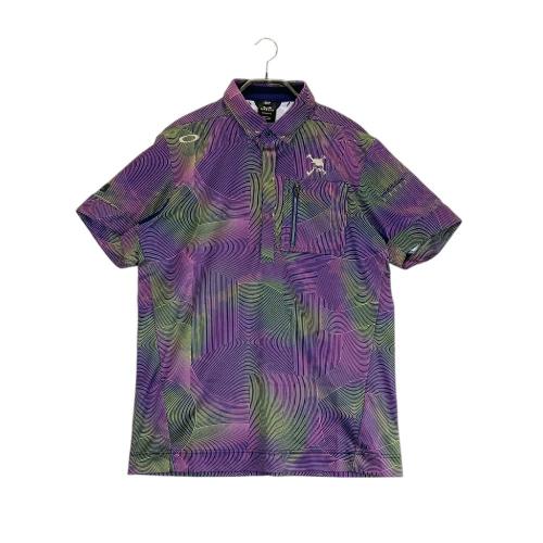 OAKLEY オークリー 半袖ポロシャツ 総柄 カーキ系 サイズ：L