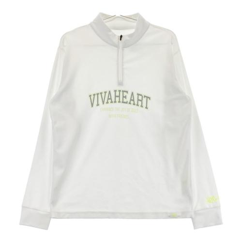 サイズ：48 VIVA HEART ビバハート  ハーフジップ 半袖ブルゾン 総柄 ネイビー系 [240101415310] ゴルフウェア メンズ ストスト VIVA HEART ビバハート ハーフジップ 半袖ブルゾン 総柄
