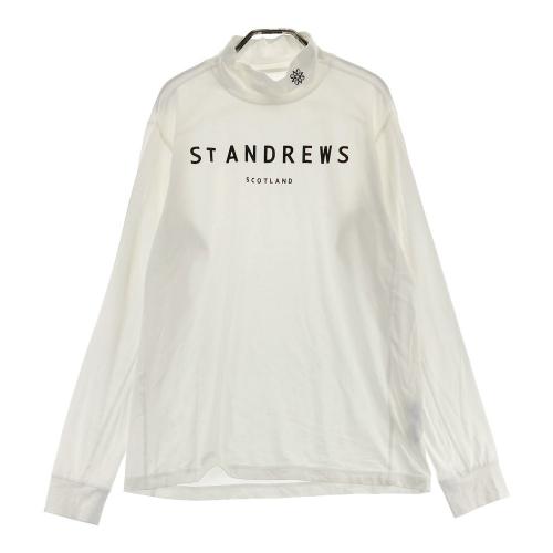 サイズ：LL ST ANDREWS セントアンドリュース 2024年モデル ハイネック 長袖Tシャツ  ホワイト系 [240101415905] ゴルフウェア メンズ ストスト ST ANDREWS セントアンドリュース 2024年モデル ハイネック 長袖