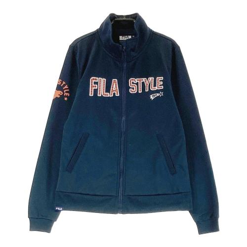 サイズ：M FILA GOLF フィラゴルフ  ジップジャケット チェック柄 ネイビー系 [240101460744] ゴルフウェア レディース ストスト FILA GOLF フィラゴルフ ジップジャケット チェック柄 ネイビー