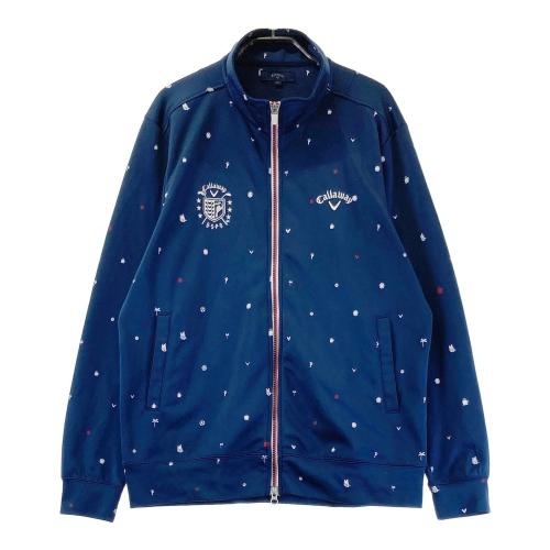 CALLAWAY キャロウェイ ジップジャケット 総柄 ネイビー系