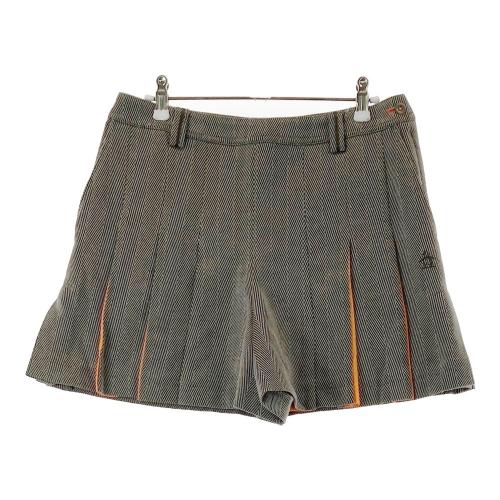 サイズ： MUNSING WEAR マンシングウェア  半袖ワンピース ワッペン ボーダー柄 ブラウン系 [240101441714] ゴルフウェア レディース ストスト MUNSING WEAR マンシングウェア 半袖ワンピース ワッペン