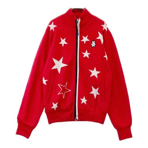 キャロウェイ ダブルジップ ボンディング パーカー 裏起毛 レッド 総柄 L キャロウェイ ダブルジップ ボンディング パーカー 裏起毛