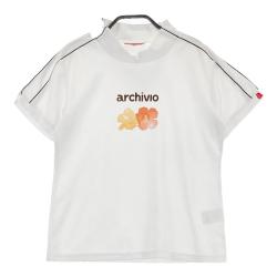 ARCHIVIO アルチビオ ハイネック 半袖Tシャツ ホワイト系 サイズ