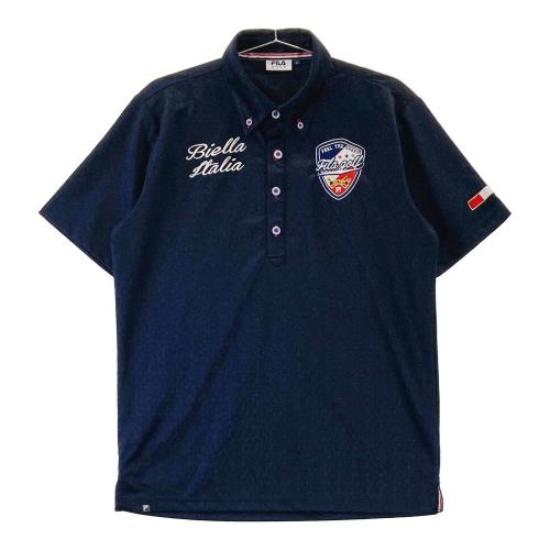 FILA GOLF フィラゴルフ 半袖ポロシャツ ボタンダウン 総柄