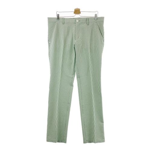 【オシャレ☆Callaway】深緑　チェック　ゴルフパンツ　シルク　サイズL CallawayApparel［キャロウェイアパレル］撥水8WAYストレッチ