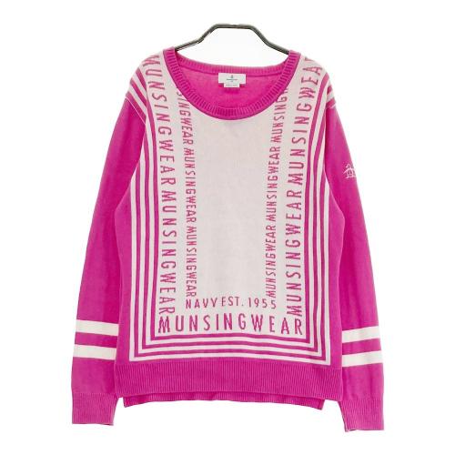 サイズ：L MUNSING WEAR マンシングウェア 2023年 ニットセーター  ピンク系 [240101479780] ゴルフウェア レディース ストスト 1-240101479780-m-01-pl.jpg