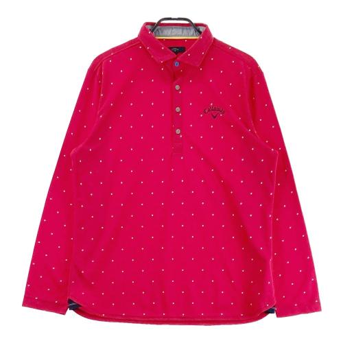 CALLAWAY キャロウェイ 半袖ポロシャツ ドット柄 レッド系