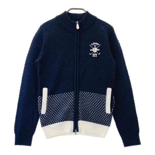 CALLAWAY キャロウェイ ウール混 ニットジップジャケット 裏地付