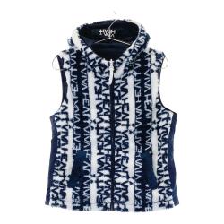 サイズ：48 VIVA HEART ビバハート  ハーフジップ 半袖ブルゾン 総柄 ネイビー系 [240101415310] ゴルフウェア メンズ ストスト VIVA HEART ビバハート ハーフジップ 半袖ブルゾン 総柄