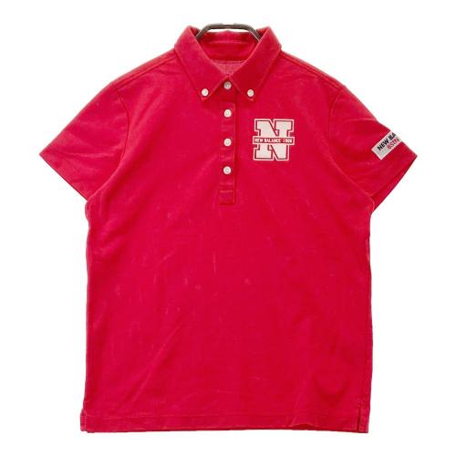 サイズ：1 PEARLY GATES パーリーゲイツ  モックネック 半袖 Tシャツ ヤシ柄 ピンク系 [240101481066] ゴルフウェア レディース ストスト PEARLY GATES パーリーゲイツ モックネック 半袖 Tシャツ ヤシ柄