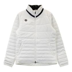【未使用】descente ゴルフウェア ホワイト/ブルー　サイズL 未使用】descente ゴルフウェア ホワイト/ブルー サイズL