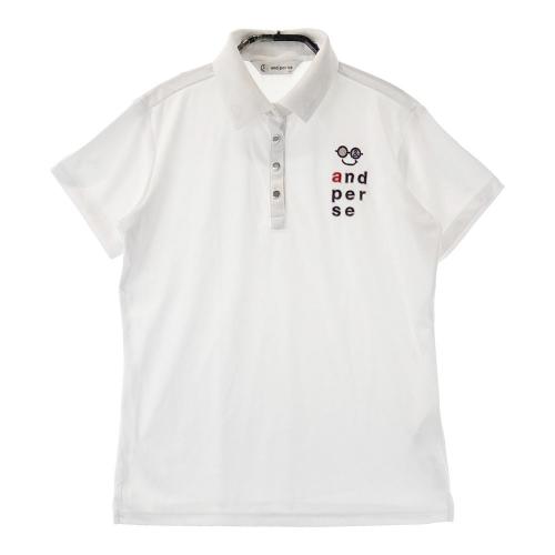 美品【and per se】アンパスィ ロゴドット柄 半袖ポロシャツ ゴルフ 美品【and per se】アンパスィ ロゴドット柄 半袖ポロシャツ