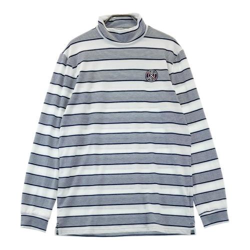 サイズ：L AND PER SE アンパスィ  ハイネック 長袖Tシャツ  レッド系 [240101428184] ゴルフウェア メンズ ストスト AND PER SE アンパスィ ハイネック 長袖Tシャツ レッド系 サイズ