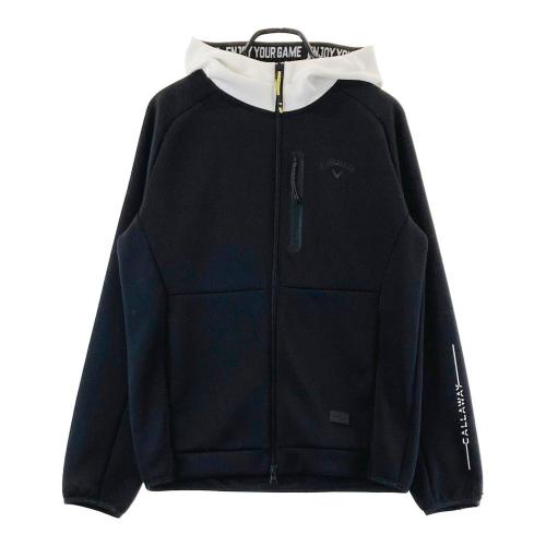 サイズ：LL CALLAWAY SELECT キャロウェイ セレクト  ベロア ジップパーカー  ブラック系 [240101434678] ゴルフウェア メンズ ストスト CALLAWAY SELECT キャロウェイ セレクト ベロア ジップパーカー