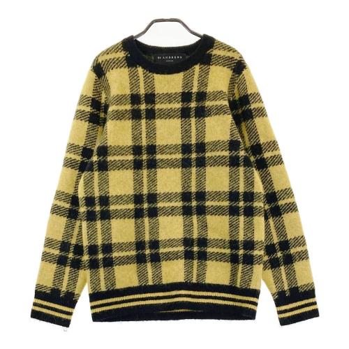 サイズ：L ST ANDREWS セントアンドリュース  アルパカ混 長袖ニットセーター チェック柄 グリーン系 [240101420883] ゴルフウェア メンズ ストスト ST ANDREWS セントアンドリュース アルパカ混 長袖ニット