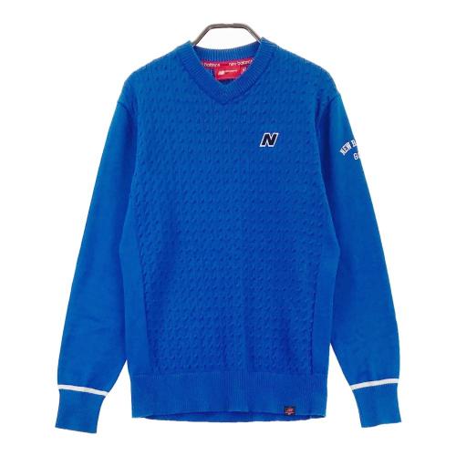 サイズ：3 NEW BALANCE GOLF ニューバランス  半袖ポロシャツ  ブルー系 [240101475816] ゴルフウェア メンズ ストスト NEW BALANCE GOLF ニューバランス 半袖ポロシャツ ブルー系