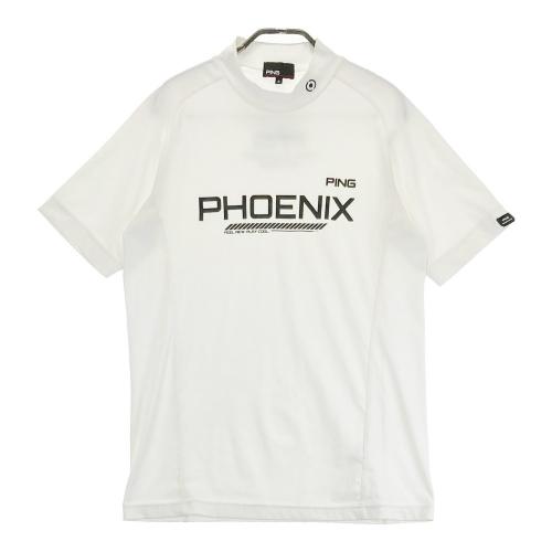 PING ピン 2024年モデル ハイネック半袖Tシャツ ホワイト系
